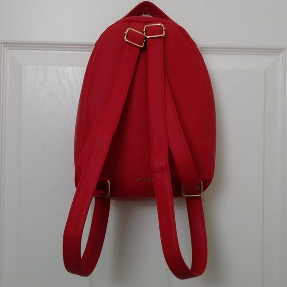 LIKE DREAMS Women's Vegan Leather Red Backpack - Picture 7 of 14